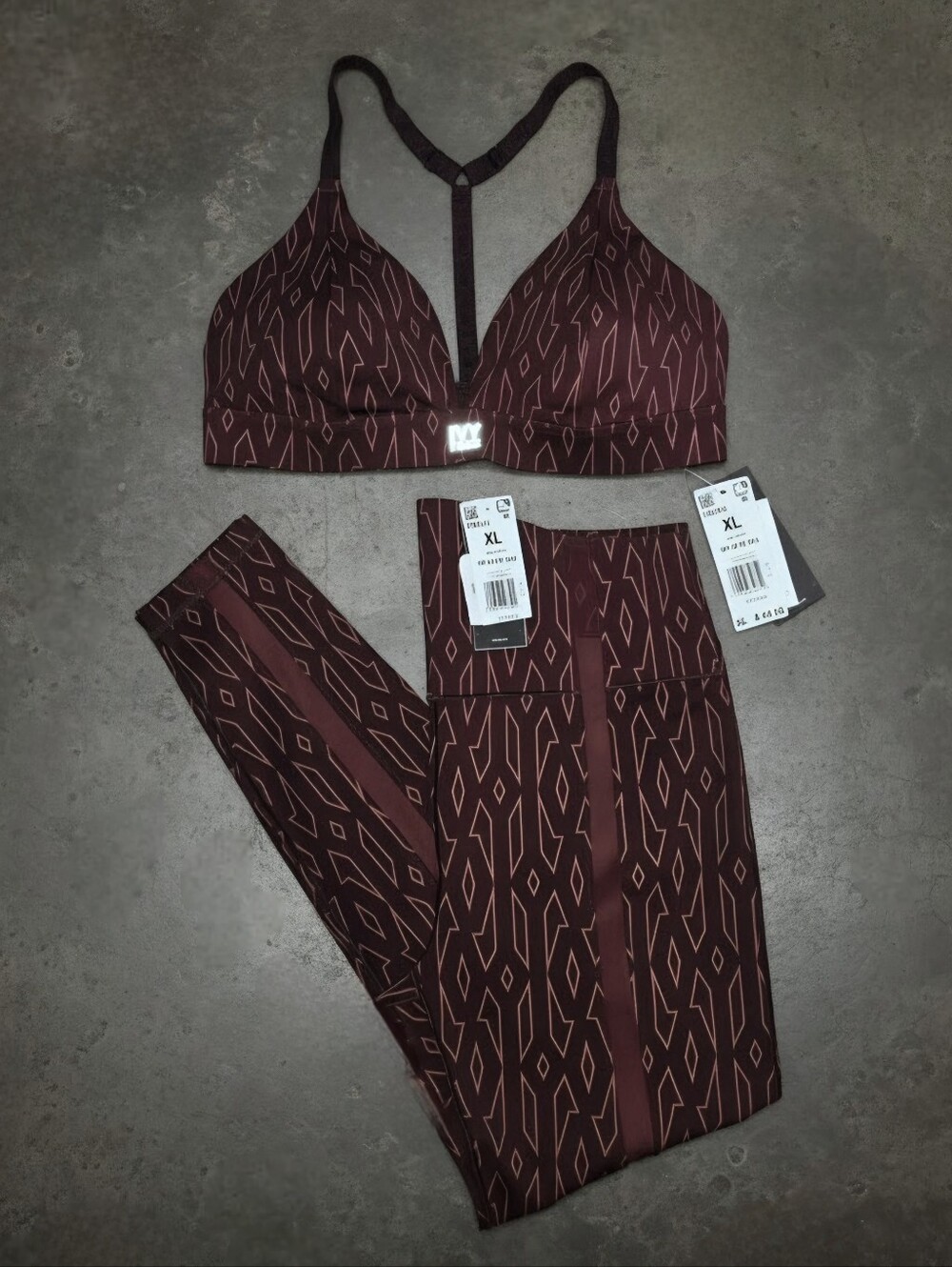 NWT Adidas x Ivy Park Monogram Sheer Panel Tights & Triangle Bra | XL